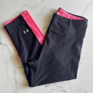 Under Armour Black Leggings with Hot Pink Accents